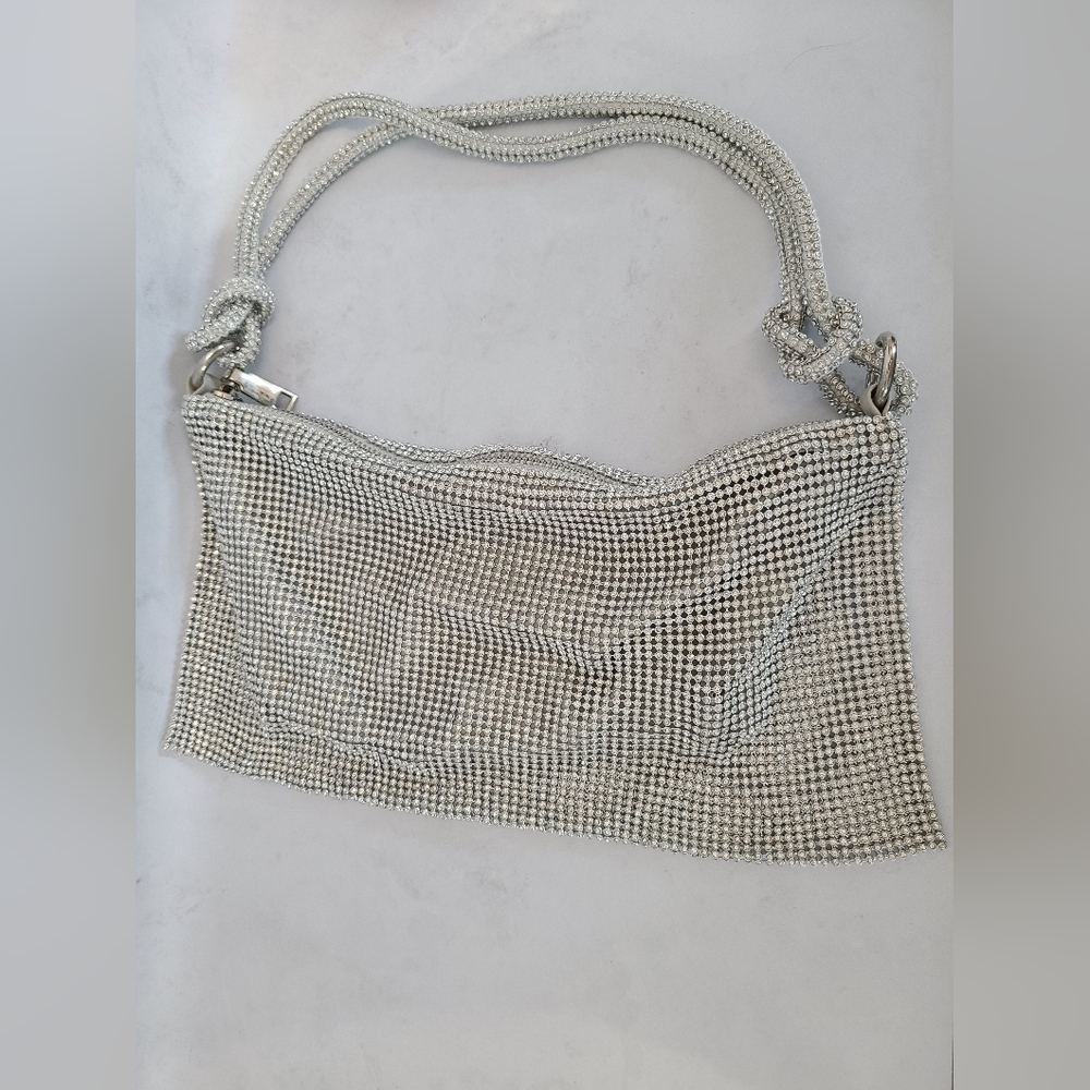 Slouchy Rhinestone Hobo Handbag